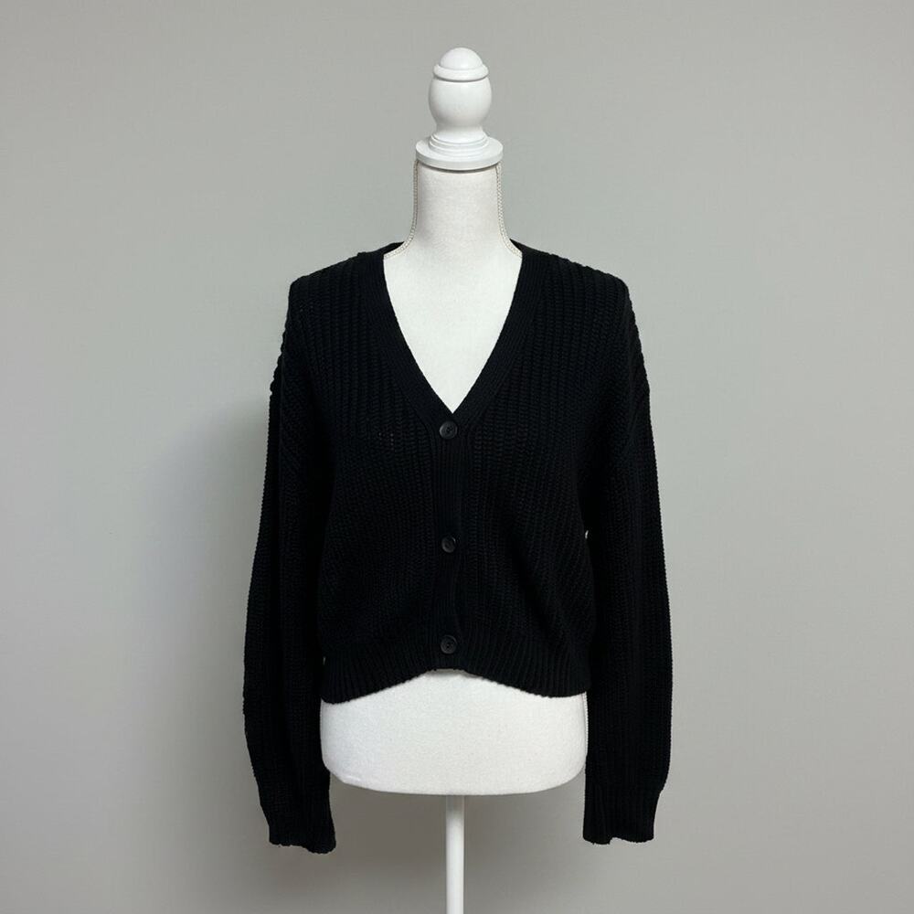 Apiece Apart black ribbed cotton cardigan sweater, size XS